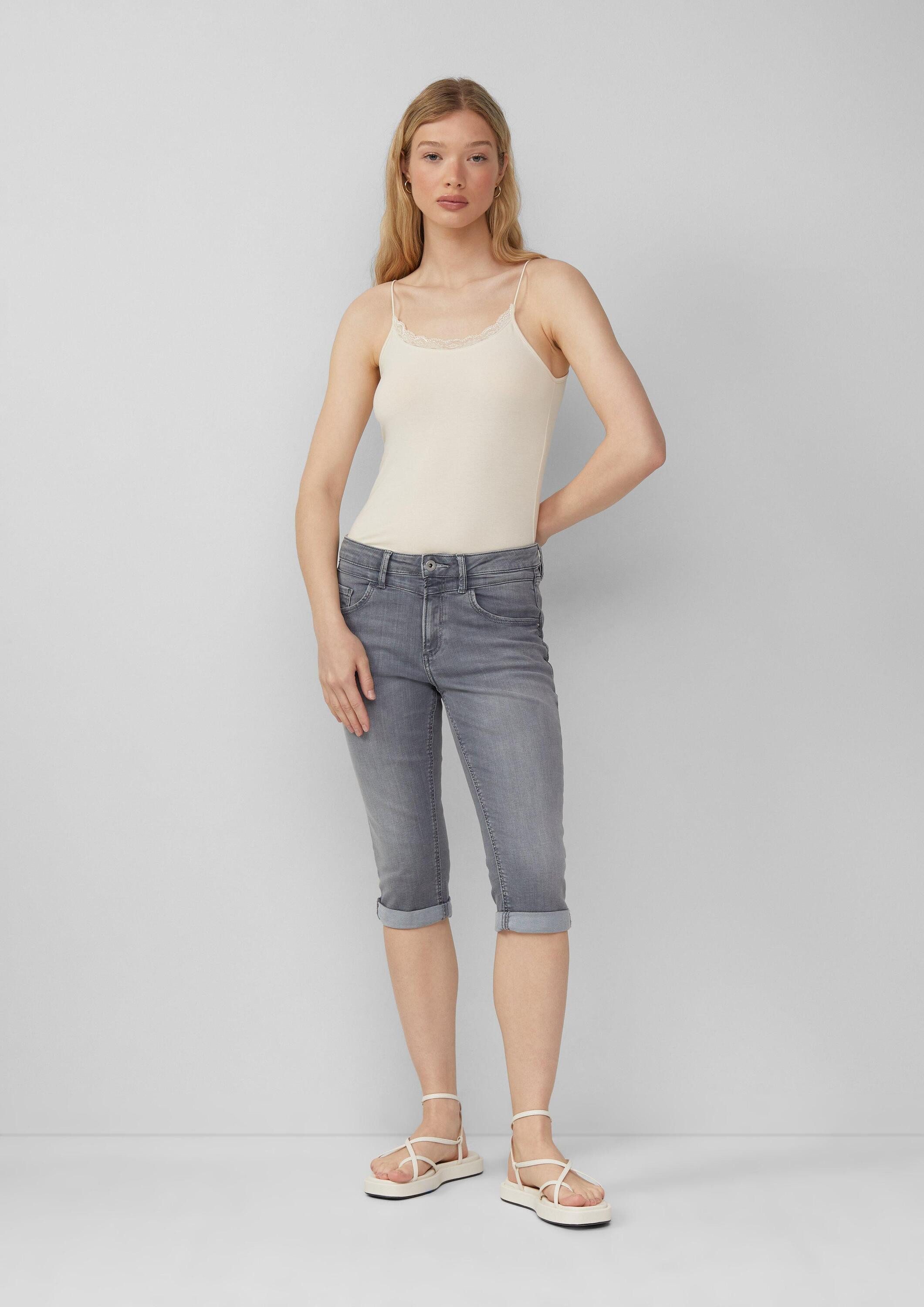 QS Jeansshorts Jeans-Hose CATIE Capri-Jeans Catie / Slim Fit / Mid Rise günstig online kaufen