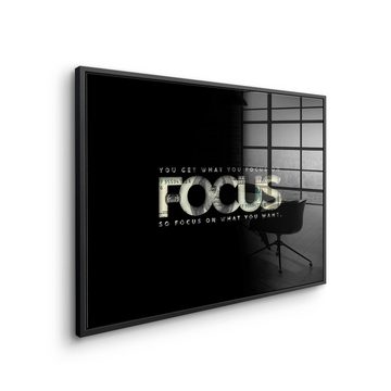 DOTCOMCANVAS® Acrylglasbild, Acrylglasbild, Elegant, motivation, Quer, Schwarz