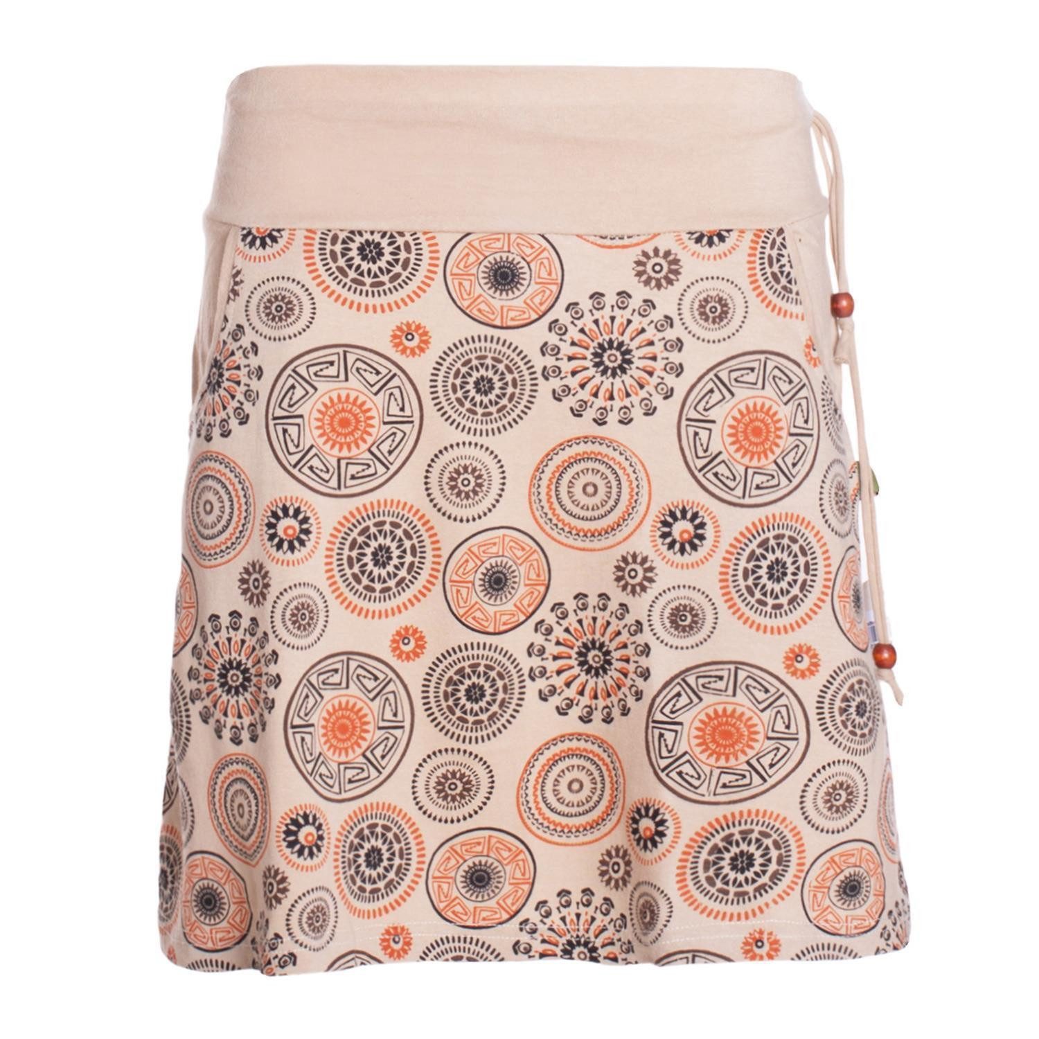 Vishes Minirock Baumwolle Mandala-Muster extra breiter günstig online kaufen