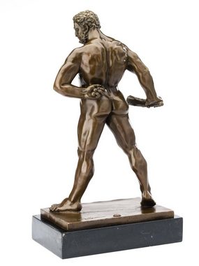 Aubaho Skulptur Bronze Herkules 47cm Herakles Bronzefigur Bronzeskulptur antik Stil sc