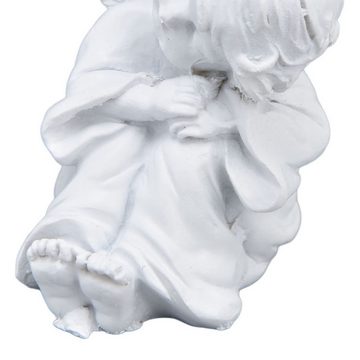 GOOLOO Engelfigur Engelfigur Engels Statue 6cm aus Resin für Desktop-Dekoration weiß, Anwendbarer Anlass: Zuhause, Party, Weihnachten