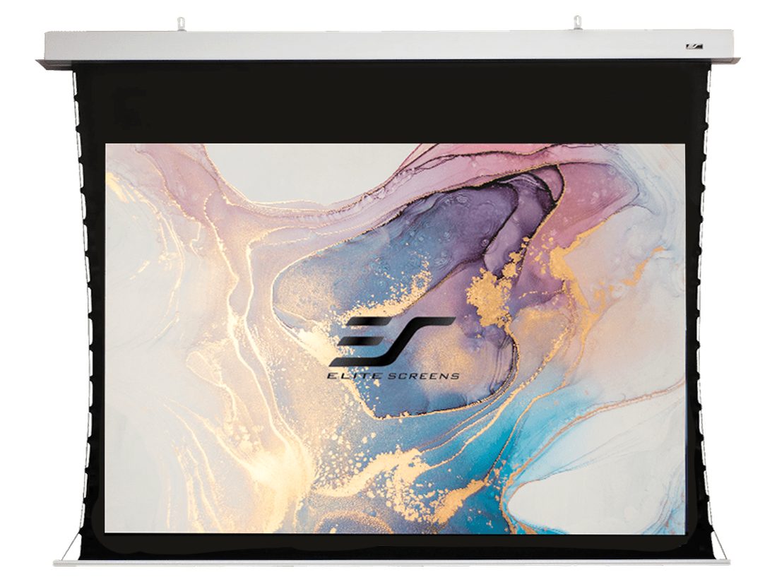 ELITE SCREENS EVANESCE TAB TENSION B SERIE- DECKENEINBAU MOTORLEINWAND Motorleinwand (Weiß / 16:9 / 244 x 137 (Vorlauf 20cm)-CineWhite)