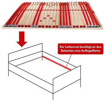 Lattenrost, Coemo, Kopfteil nicht verstellbar, Fußteil nicht verstellbar, RUBY 90x200 cm, ergonomischer langlebiger Lattenrahmen Selbstmontage