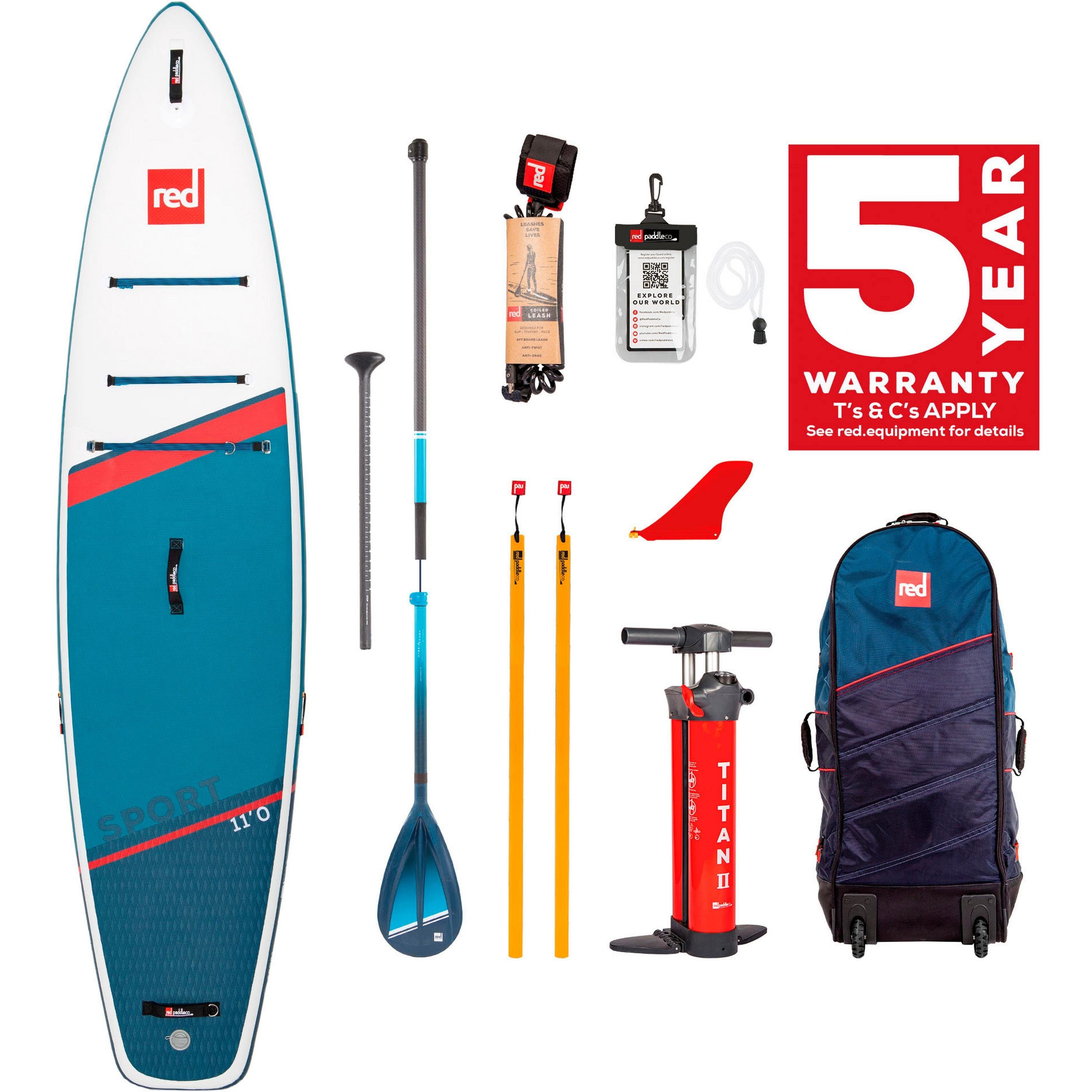 Red Paddle SUP-Board SETSPORT11'0"X 30" X4,7" MSL+PADDLE