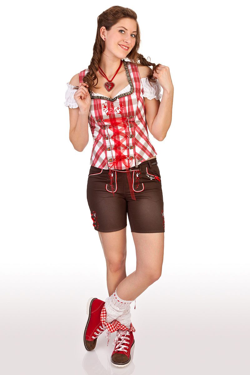 Spieth & Wensky Trachtenjeans Trachtenhose Damen - NIDDA - rot