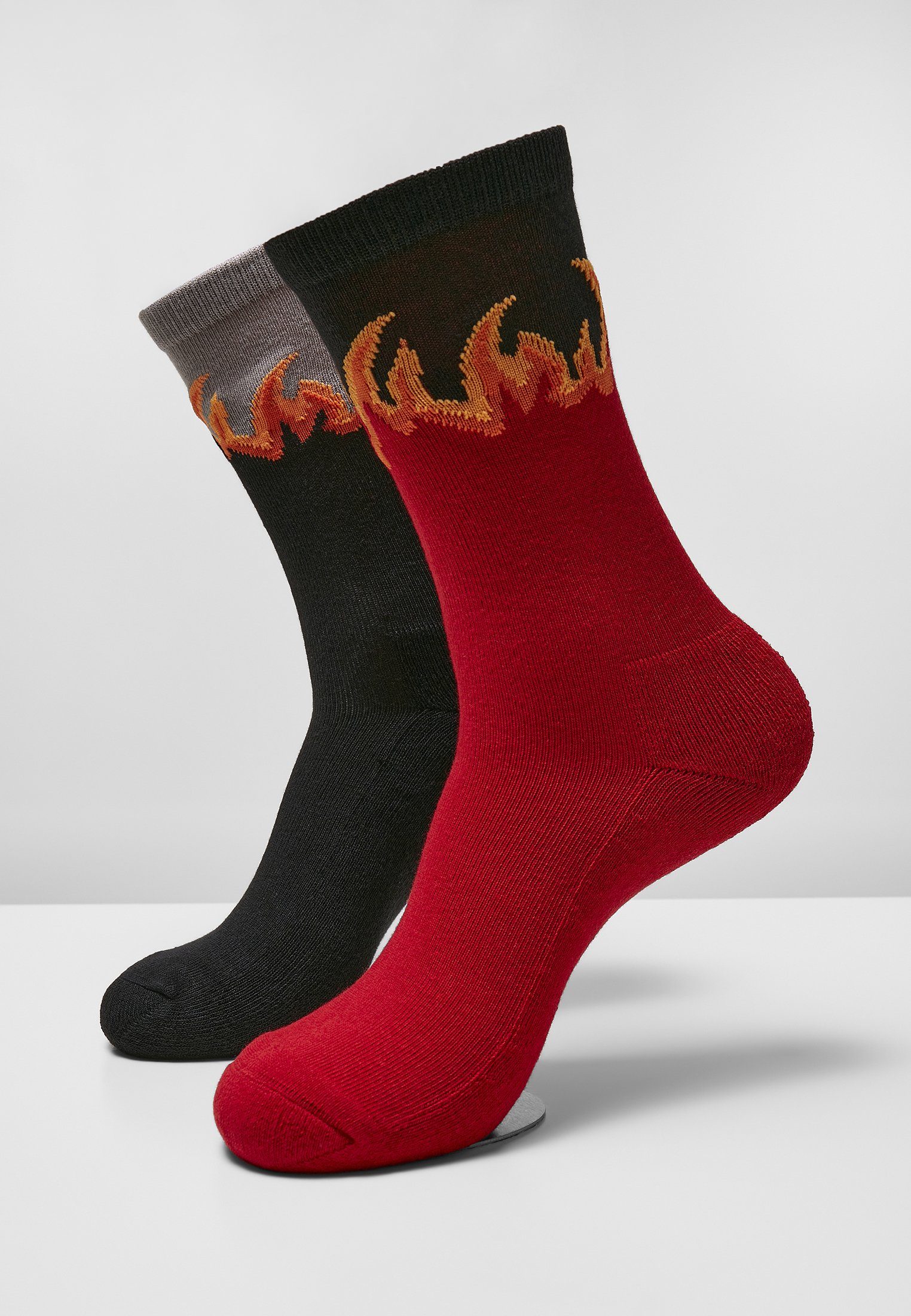 MisterTee Freizeitsocken Accessoires Long Flame Socks 2-Pack (1-Paar) | Socken