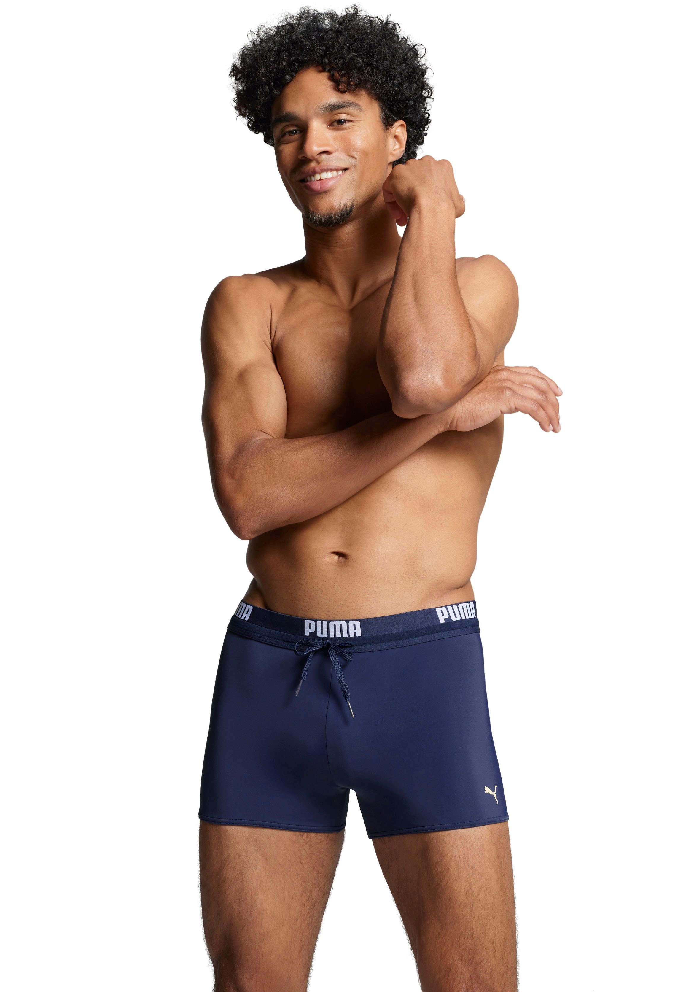 PUMA Badehose PUMA SWIM MEN LOGO TRUNKS 1P elastischer Logobund mit integri günstig online kaufen