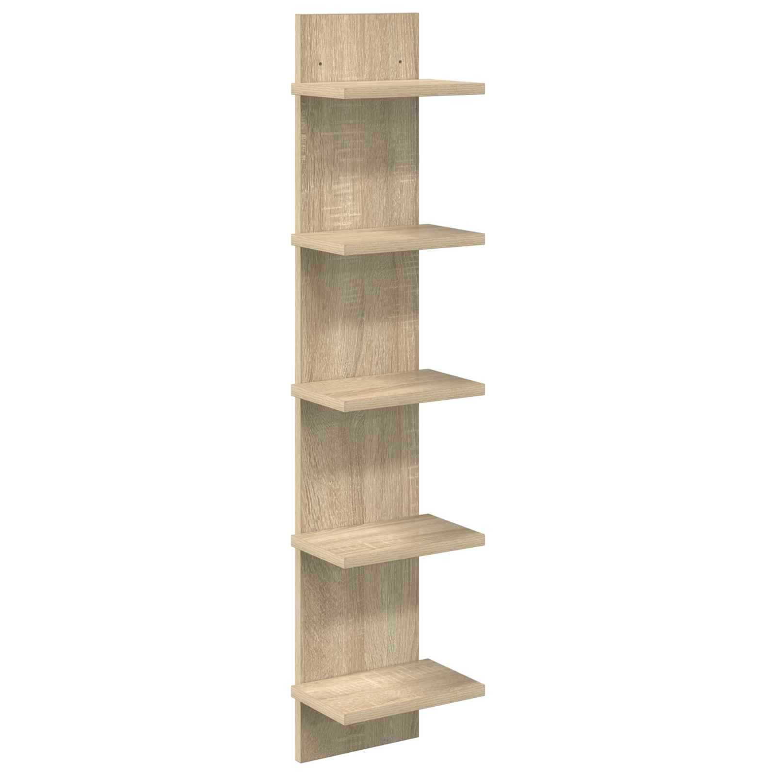 vidaXL Regal Wandregal Sonoma-Eiche 22 x 15 x 100 cm Holzwerkstoff, 1-tlg.