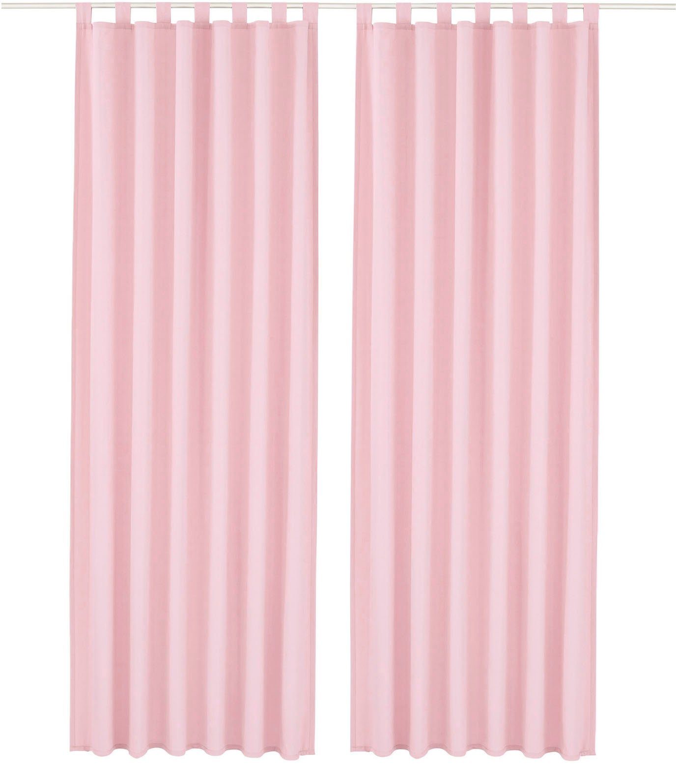 my home Vorhang Parry (2 St), Schlaufen, blickdicht, Polyester, 2-er Set, b günstig online kaufen