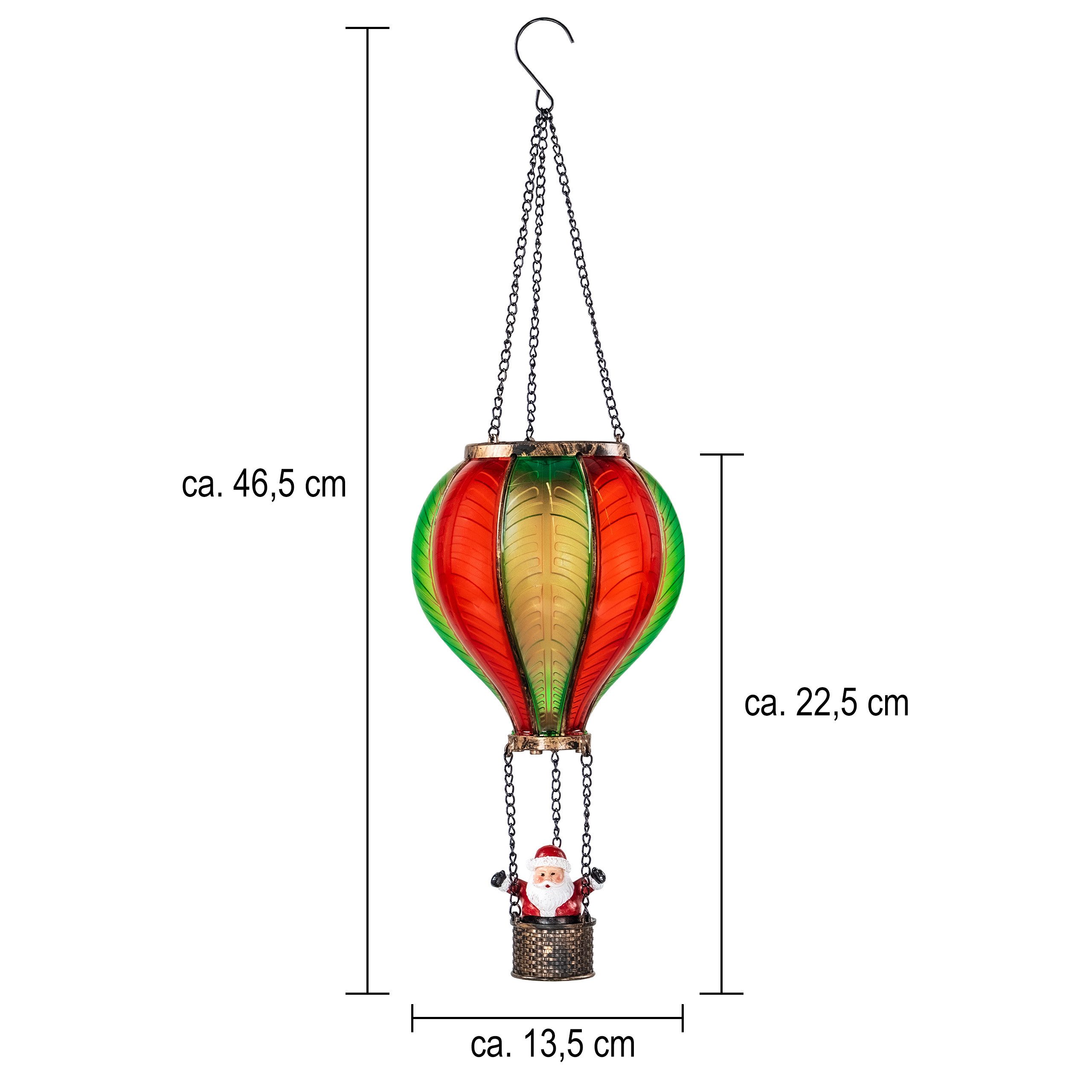 IC Gardenworld LED Solarleuchte LED Solar Heißluftballon mit Flammeneffekt Beleuchtung zum Aufhängen, LED fest integriert, warm-weiß mit Flammeneffekt – Bild 5 von 5
