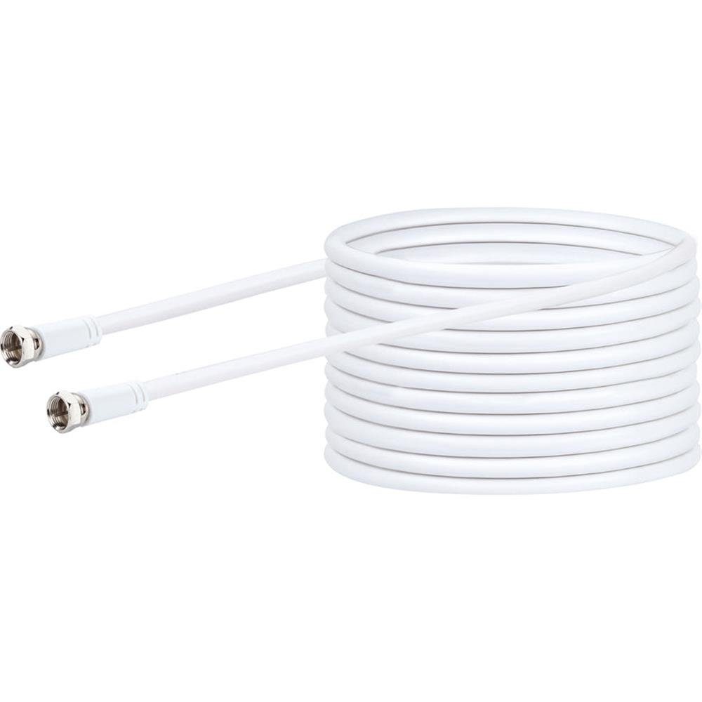 Schwaiger KVCHQ150532 SAT-Kabel, SAT Anschlusskabel, 90 dB, 15m, weiß, Antennenkabel, Koaxialkabel, F-Stecker