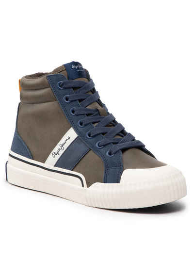 Pepe Jeans Sneakers aus Stoff Ottis Casual High B PBS30543 Khaki Green 765 Sneaker