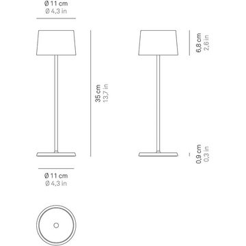 Zafferano LED Tischleuchte »LED Akkutischleuchte Olivia Pro 2,2W 150lm 3000K«, Tischleuchte, Nachttischlampe, Tischlampe
