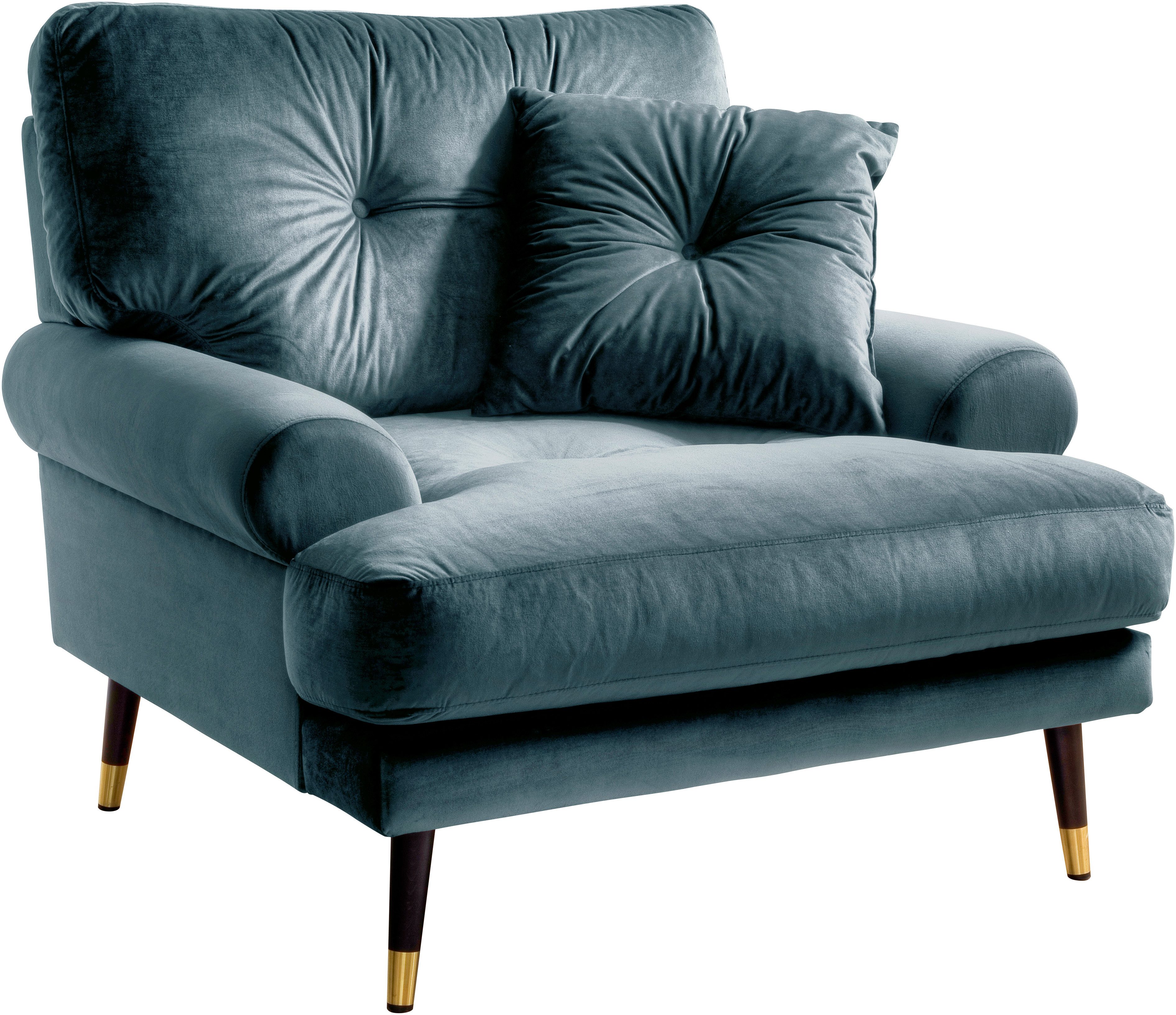 OTTO home Loungesessel TOKIO, in Microfaser mit hochwertigem Holz/Metallfuß – Bild 3 von 5