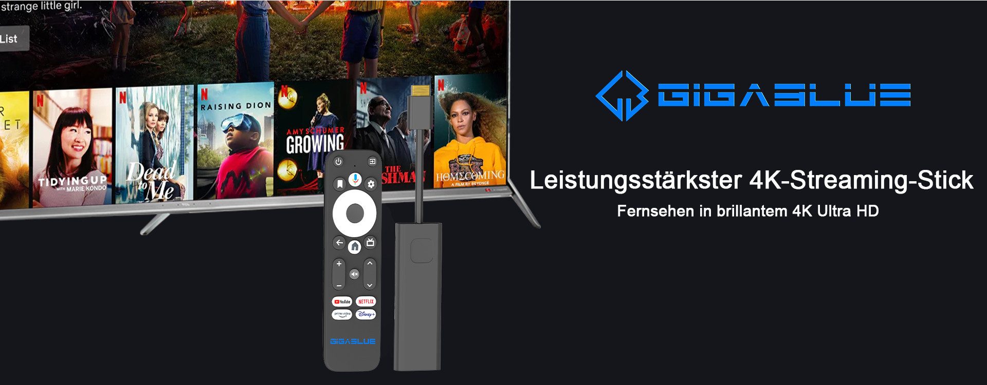 Gigablue Android14 Giga TV Stick 4K PRO HDR60Hz / HDMI2.1 SAT-Receiver
