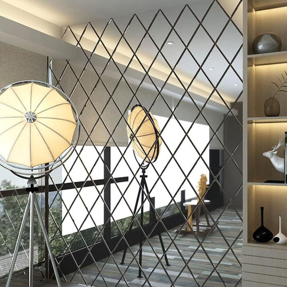 Coonoor 3D-Wandtattoo Wandspiegel Spiegelfliesen Selbstklebend DIY Acryl wa günstig online kaufen