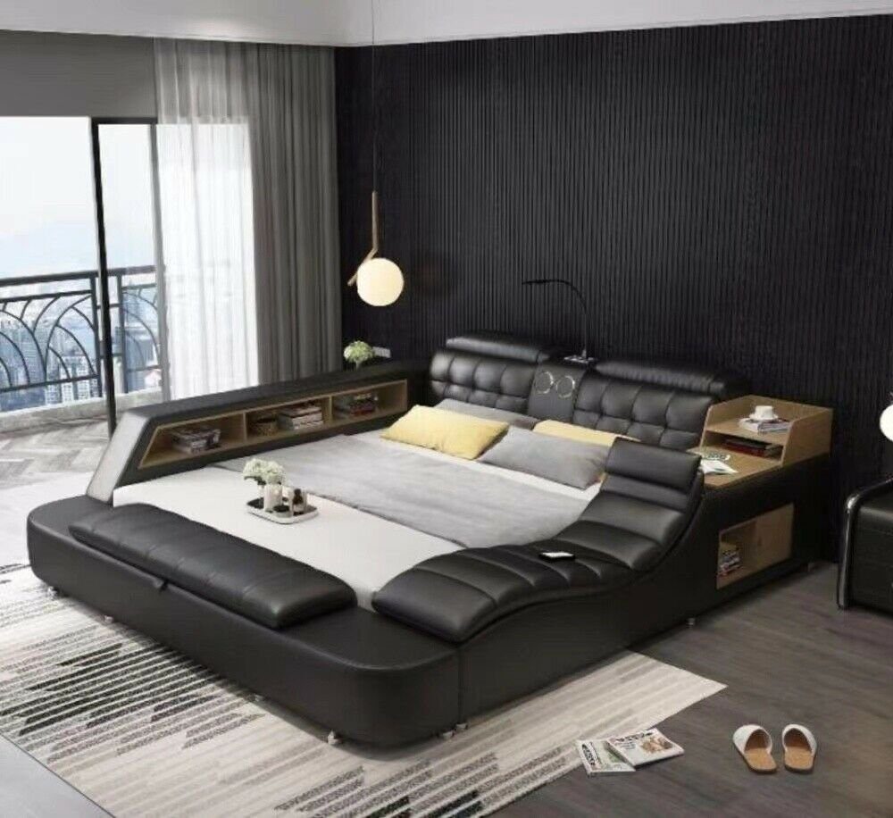 JVmoebel Bett Doppelbett Polsterbett Schlafzimmer 180x200cm Bett Multifunktion