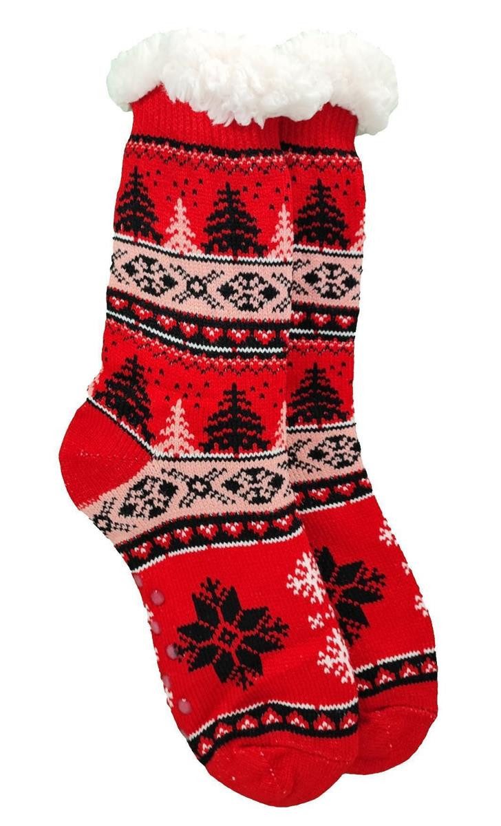 EloModa Kuschelsocken Hüttensocken Kuschelsocken Anti Rutsch Socke, Winter Hausschuhe Socken (1-Paar)