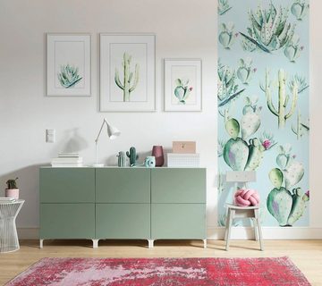 Komar Poster Prickly Pear Watercolor, Blätter, Pflanzen (1 St), Kinderzimmer, Schlafzimmer, Wohnzimmer