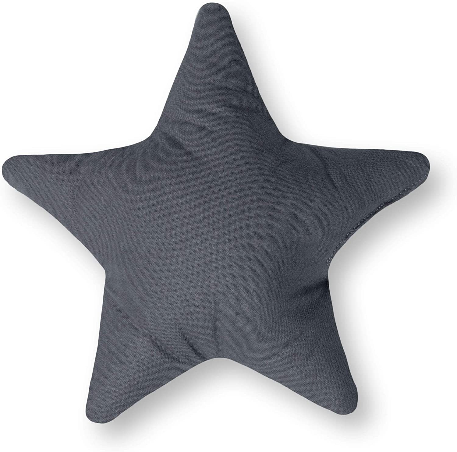 Amilian Dekokissen (Made in EU) Kissen mit Füllung: Stern; Sternche; Zierkissen; Plüschkissen; Sternkissen ca. 28 cm, für Schlafzimmer, Babyzimmer, Kinderbett, Mädchen, Jungen, Kinderzimmer, Baby, Kinder
