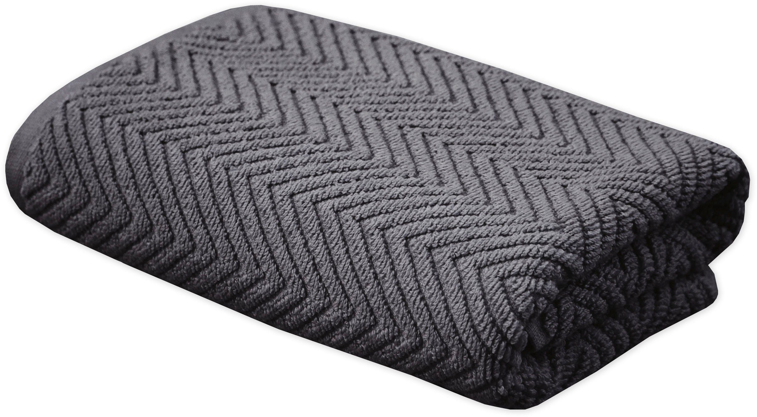 Bio antracite-grau-dunkelgrau frottier Österreich, Handtücher mit Frottier hergestellt gedrehter Kordel, Bauschzwirn Handtücher, Ocean (2-St), framsohn in