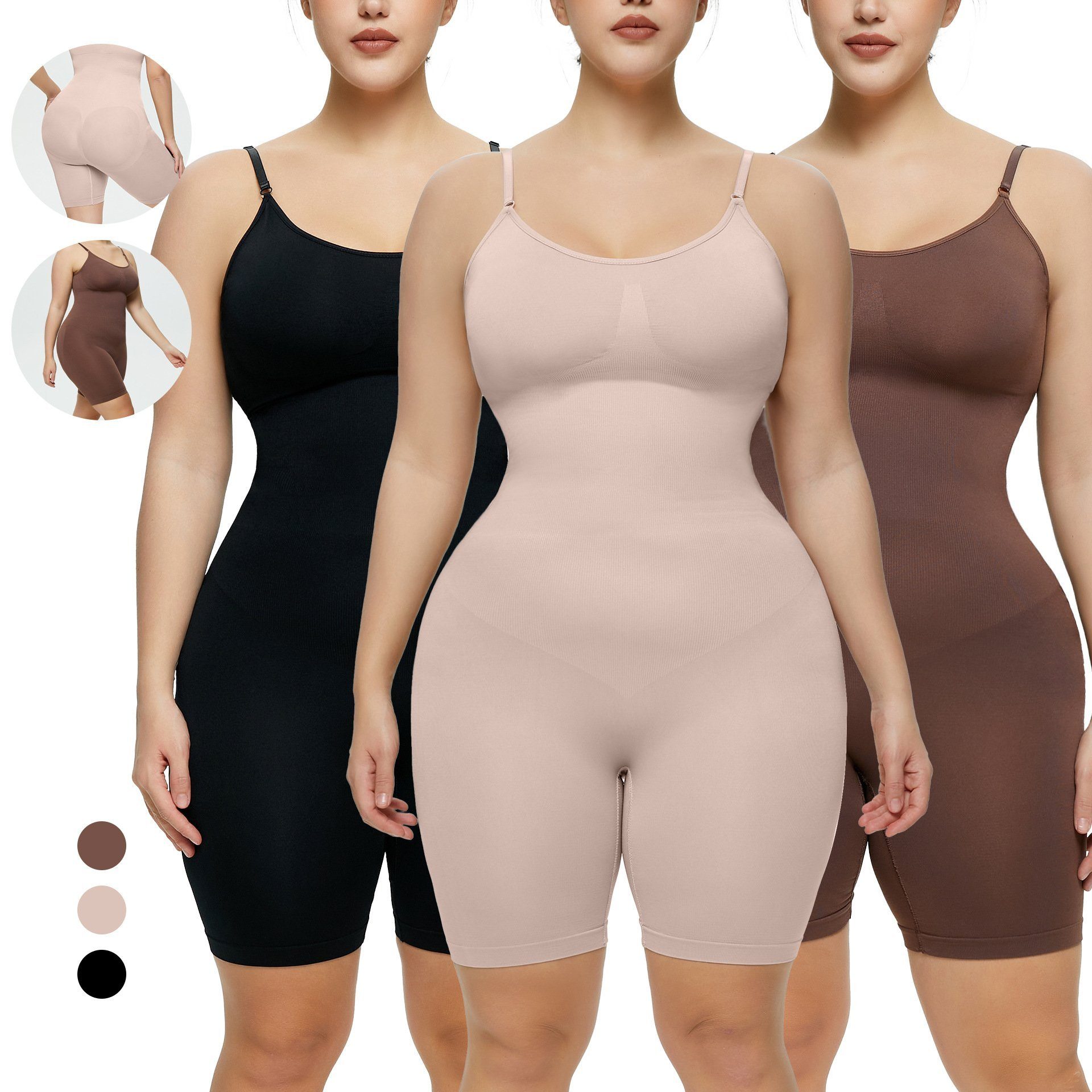 SOTOR Shaping-Body (Nahtlose Frauen Bodysuit Enhancing Shapewear Lifter Corrective Butt Korsett) Chest Unterwäsche Shaper Strappy-Back Trainer Waist Body