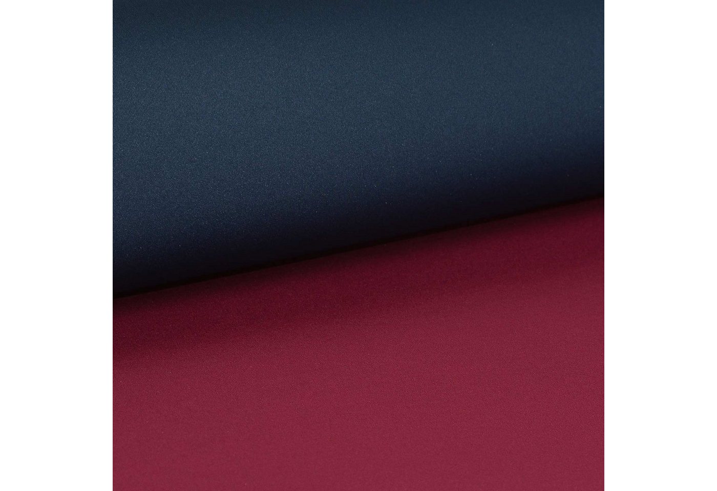Thumbnail - maDDma Stoff 0,5m Neopren Stoff Doubleface 3mm Stretch 130cm breit Meterware, hellbordeux-stahlblau