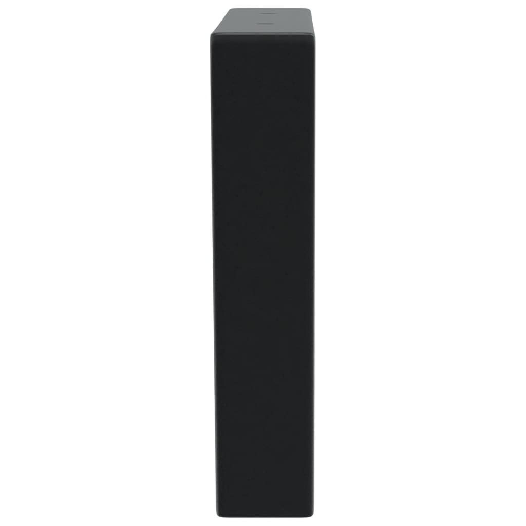 vidaXL Halterung Waschtisch-Halterungen 2 Stk. Schwarz Trapezförmig Stahl, (1-tlg) – Bild 5 von 5