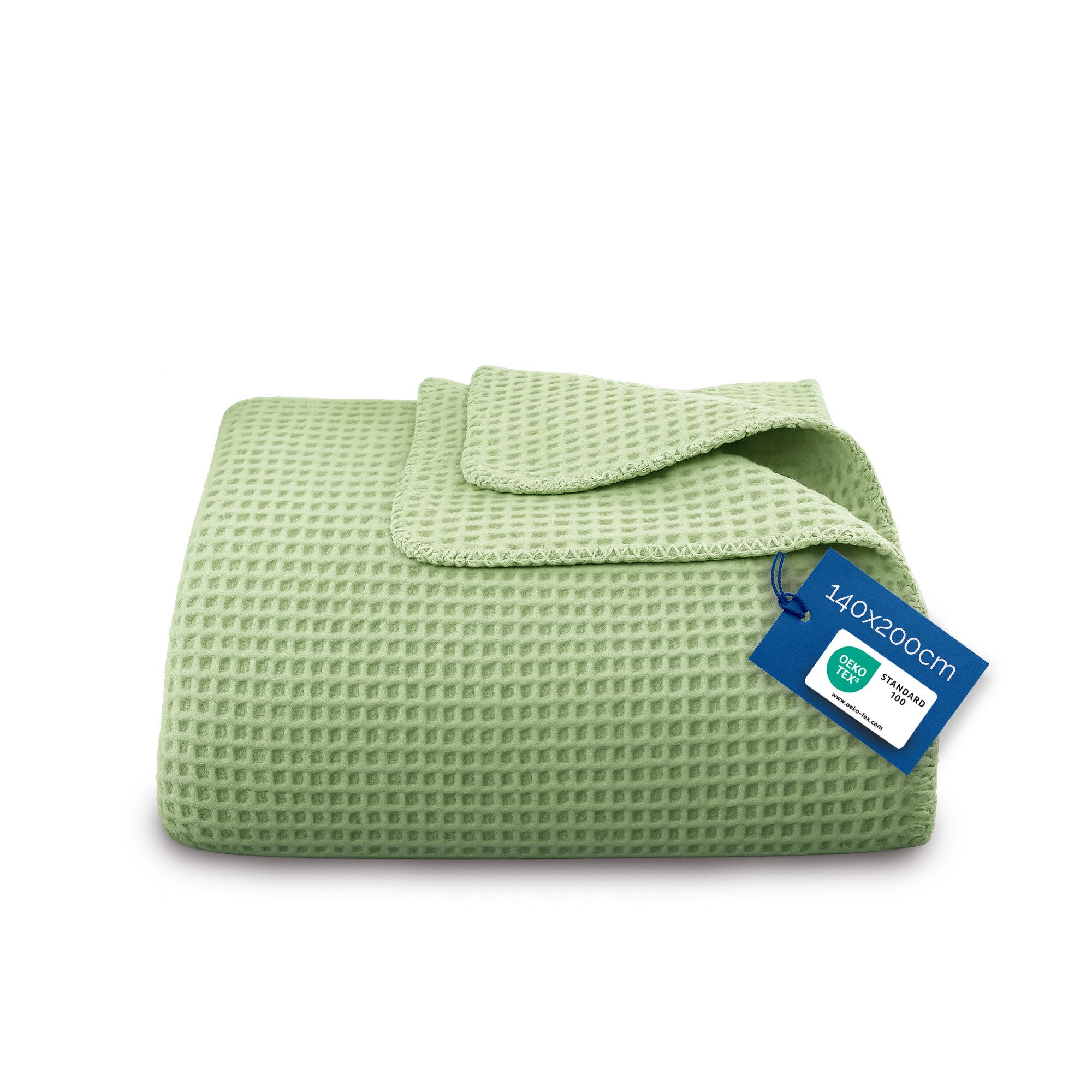 Wohndecke für den Sommer Piqué 140x200cm, Bestlivings, 52% Polyester/48% Baumwolle, atmungsaktiv, trocknergeeignet, OEKO-TEX