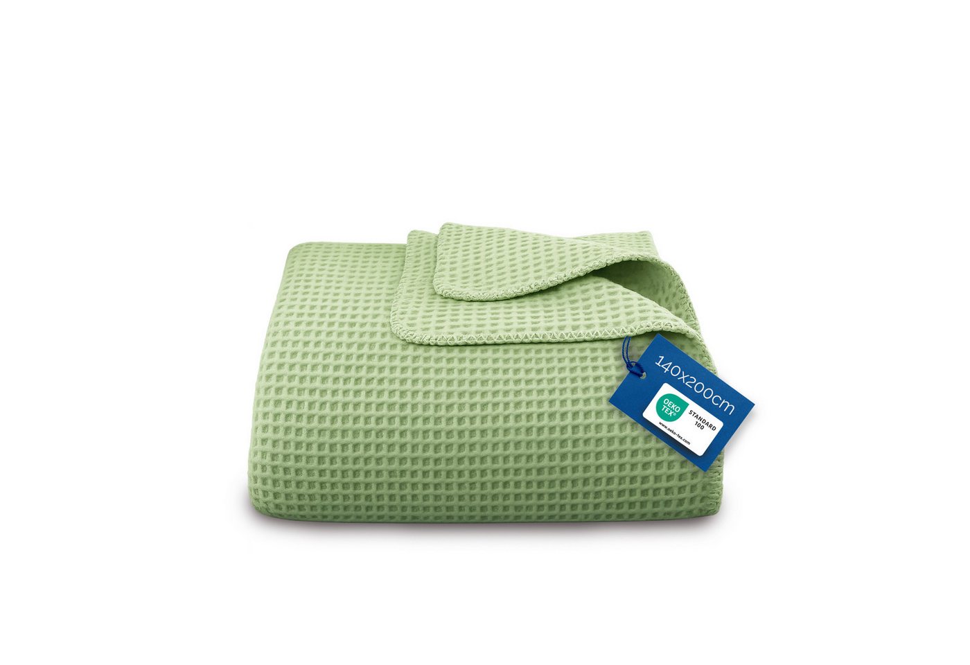 Wohndecke für den Sommer Piqué 140x200cm, Bestlivings, 52% Polyester/48% Baumwolle, atmungsaktiv, trocknergeeignet, OEKO-TEX
