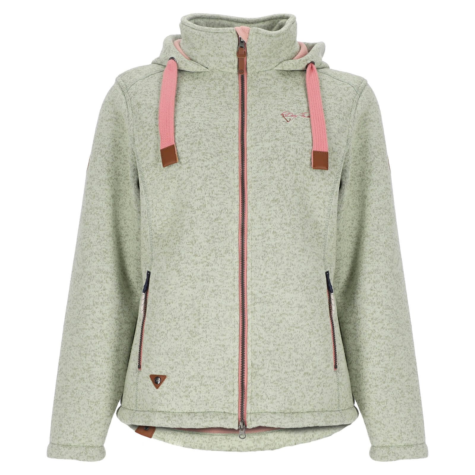 Dry Fashion Fleecejacke Damen Wollfleece-Jacke Poel mit Kapuze - Windabweis günstig online kaufen