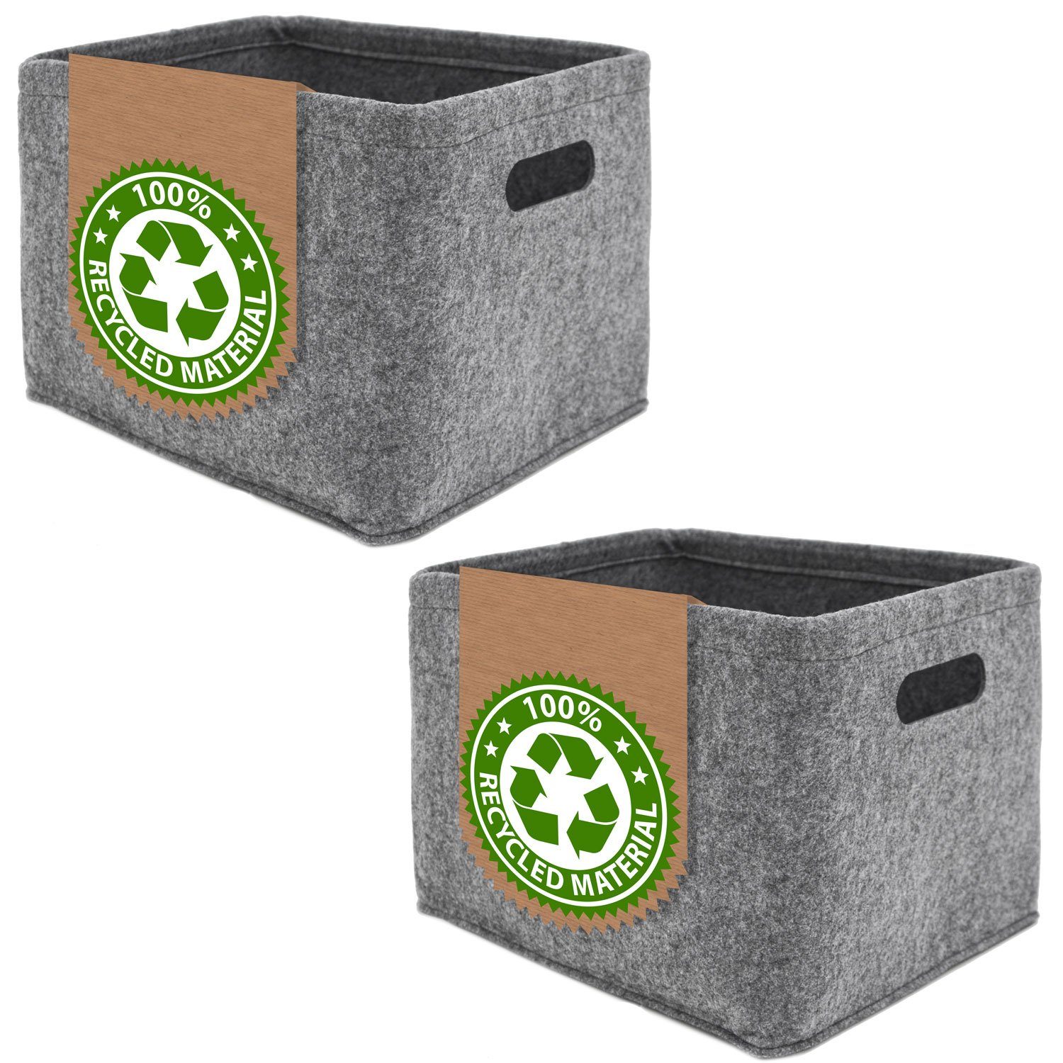 Aufbewahrungsbox SPORT mit Deckel FILZ Regalkorb Filzbox Spielzeugkiste 3  Größen