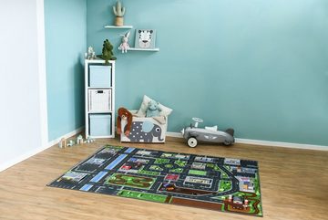 Kinderteppich Straßenteppich Spielteppich Kinderzimmer Teppich Autoteppich, SkippiDoo, rechteckig, Höhe: 10 mm, keine sich wiederholende Motive
