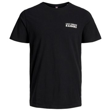 Jack & Jones Rundhalsshirt Große Größen T-Shirt schwarz Jack&Jones Rückenprint Las Vegas Raiders
