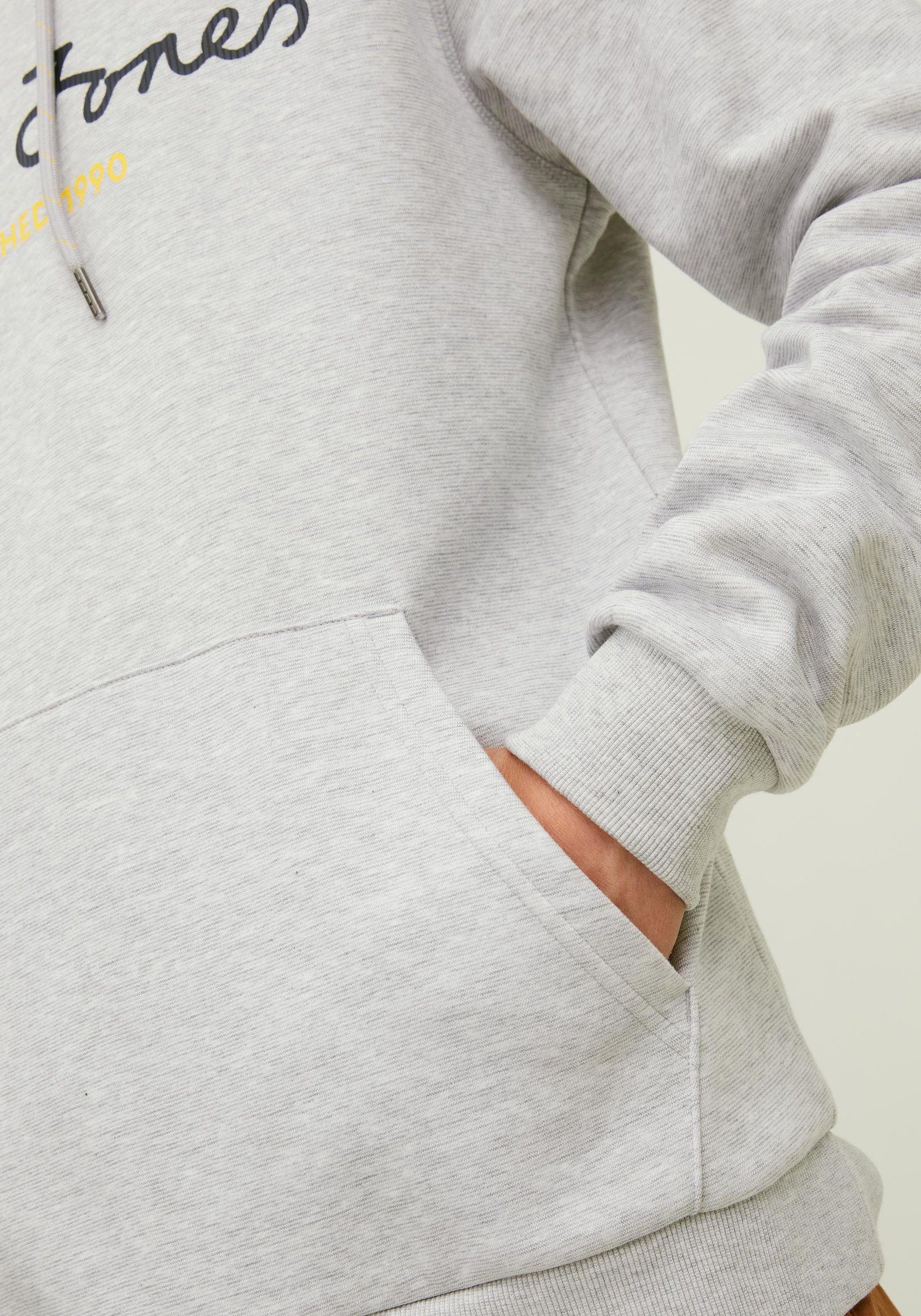 Jack & Jones Kapuzensweatshirt BERG SWEAT HOOD hellgrau meliert