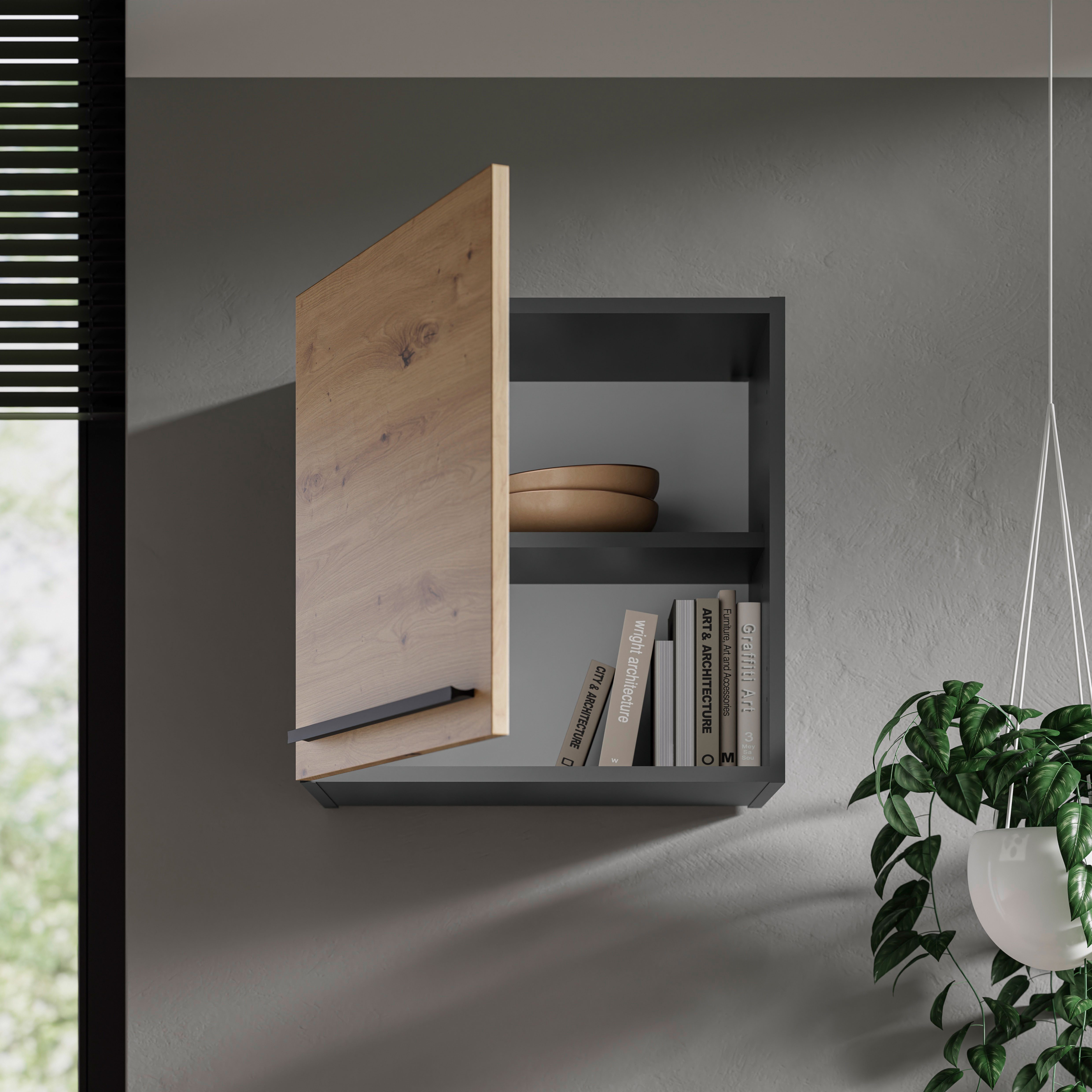 BASIC by Balculina Hängeschrank Jazz 50er Hängeschrank, Küchenschrank BxHxT 50x50x31 cm (1-St) Hängeschrank mit 1 Tür und 1 Einlegeboden