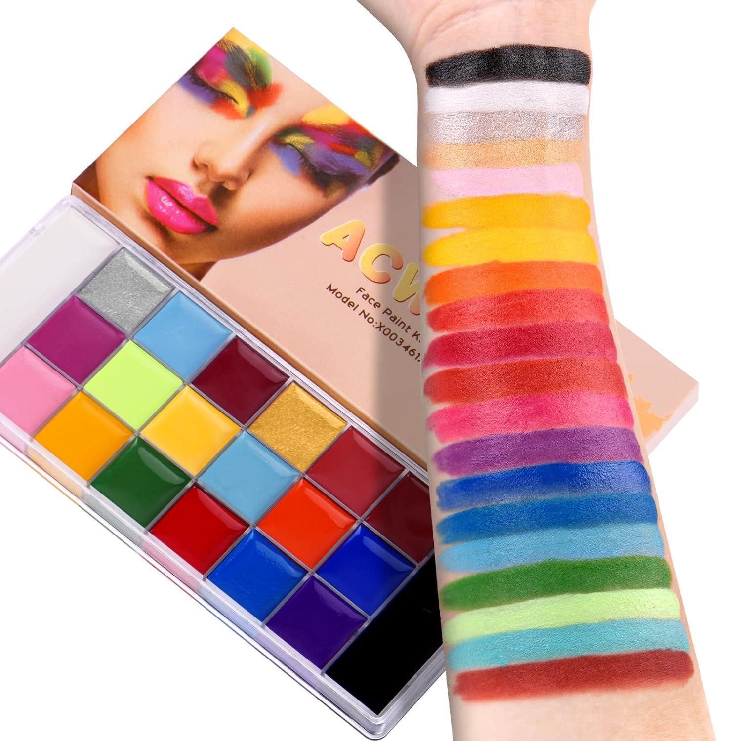 LuxusKollektion Theater Schminkpalette Bodypainting Gesichtsfarbe Tattoo Halloween Karneval 20 Farben