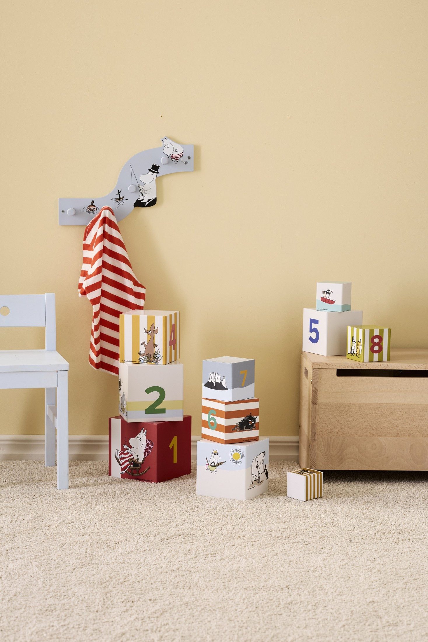 Kids Concept Stapelspielzeug Kids Concept - Stapelwürfel Mumin 10-teilig, (10-tlg), Liznezprodukt