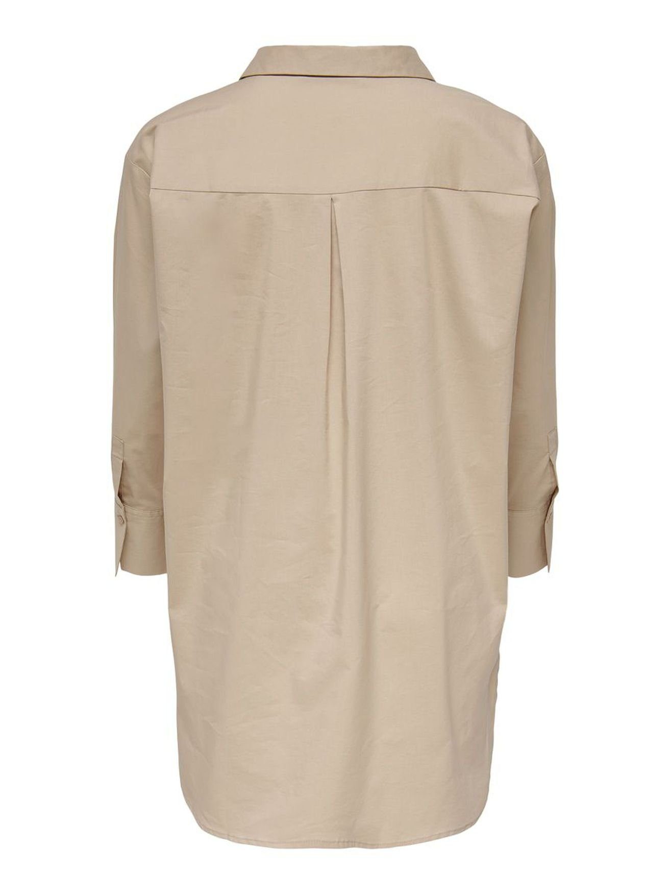 Blusenshirt Beige-2 Shirt Hemd YONG Freizeit JACQUELINE 3699 (1-tlg) de Design Bluse in