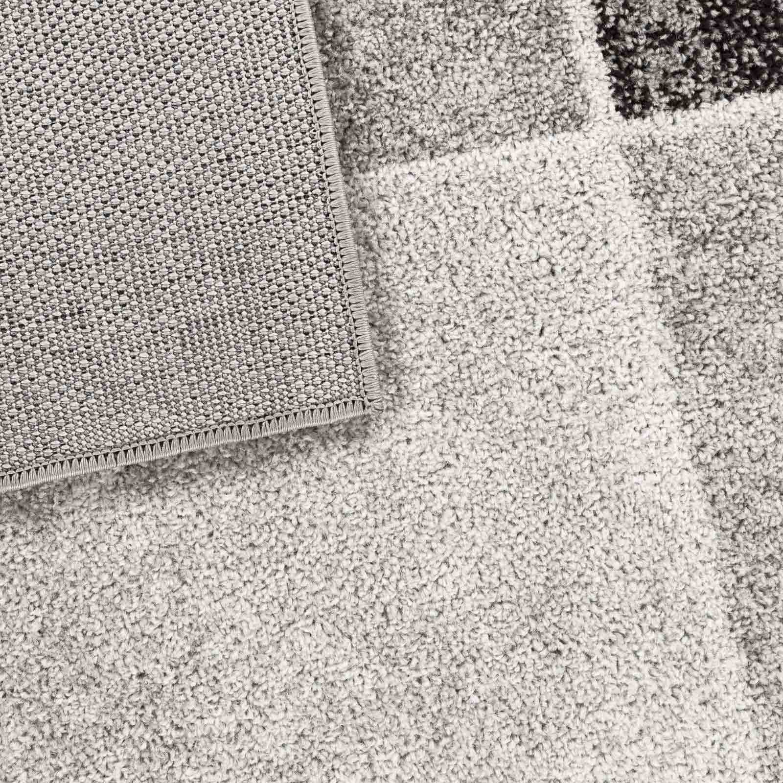 TaraCarpet Teppich Moderner Teppich Aragon 57 kariert modern, rechteckig, Höhe: 13 mm, kariert modern grau Wohnzimmer Schlafzimmer Esszimmer 080X150 cm – Bild 5 von 5