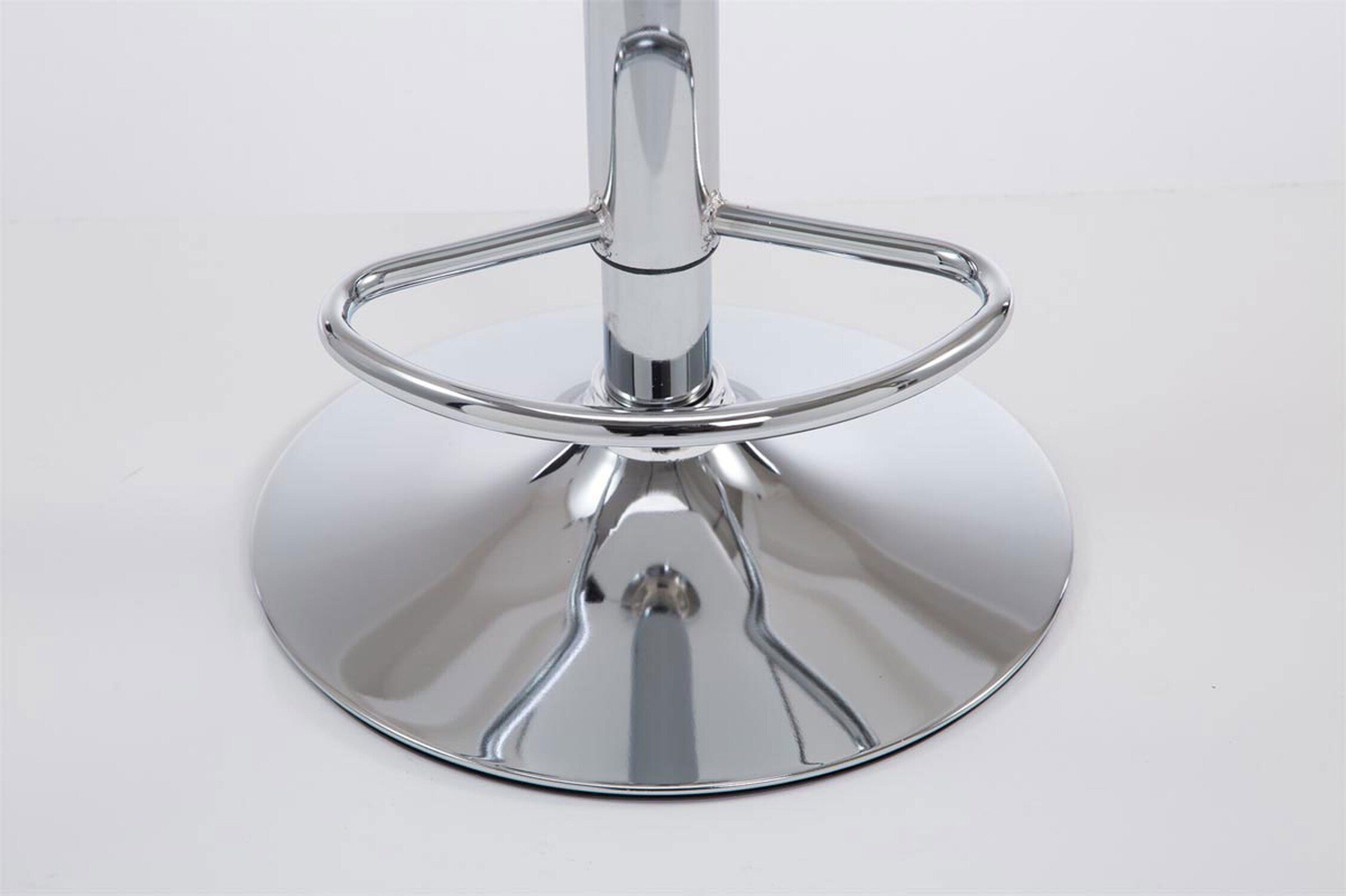 Weiß - drehbar höhenverstellbar für Sitzfläche: - Küche), TPFLiving Metall & - Barhocker chrom - (mit 360° hoher Rückenlehne Las-Palmas Gestell: Theke Hocker Kunstleder