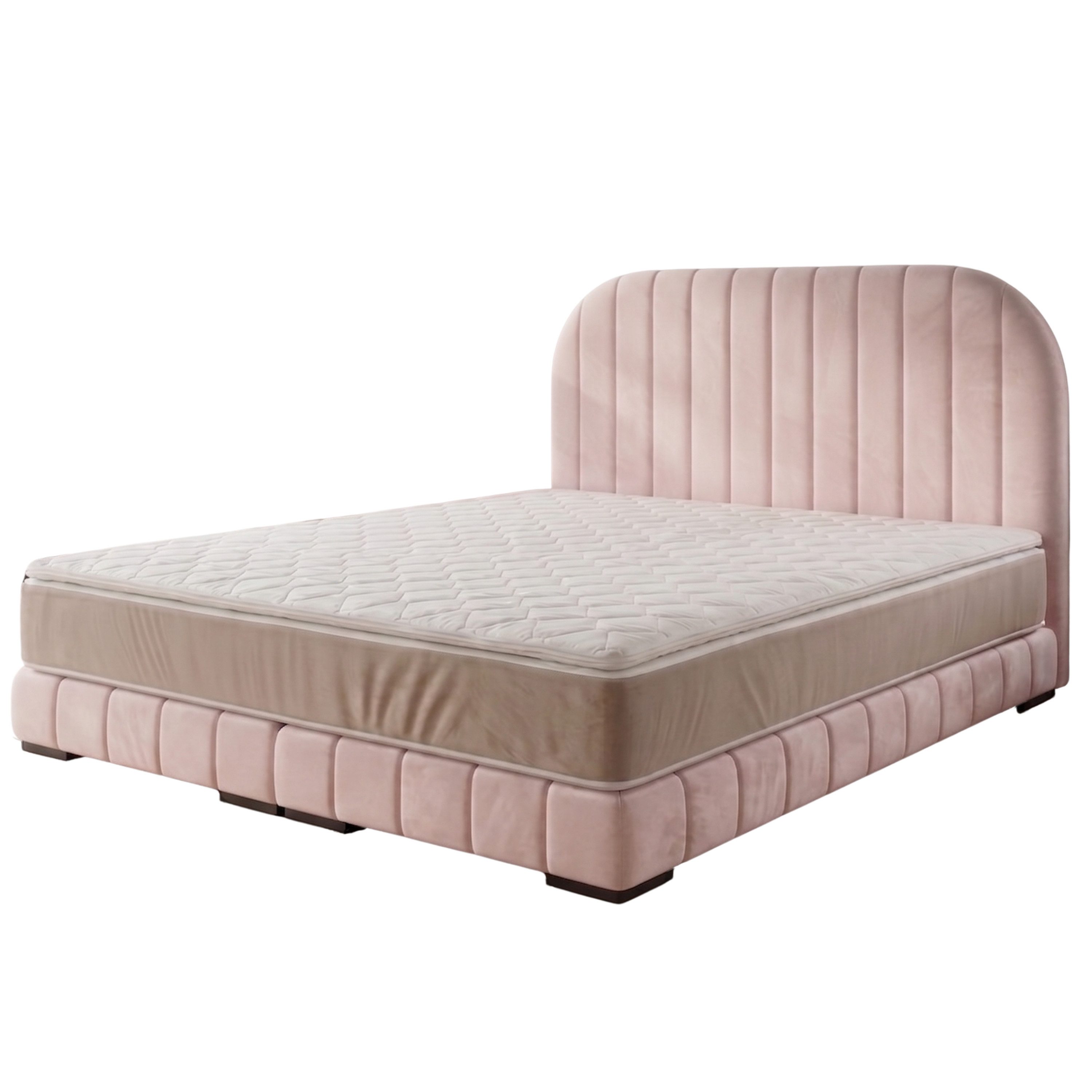 A&J MöbelLand GmbH Polsterbett LEON mit Kopfteil - Stilvolles Bettgestell für Ihr Schlafzimmer (Länge: 209 cm, Höhe Kopfteil: 110 cm, 4 Kopfteil-Varianten, 7 Größen zur Auswahl, Modernes Design, TOP ANGEBOT!, Inklusive Bettgestell), Komplettgestell-Set