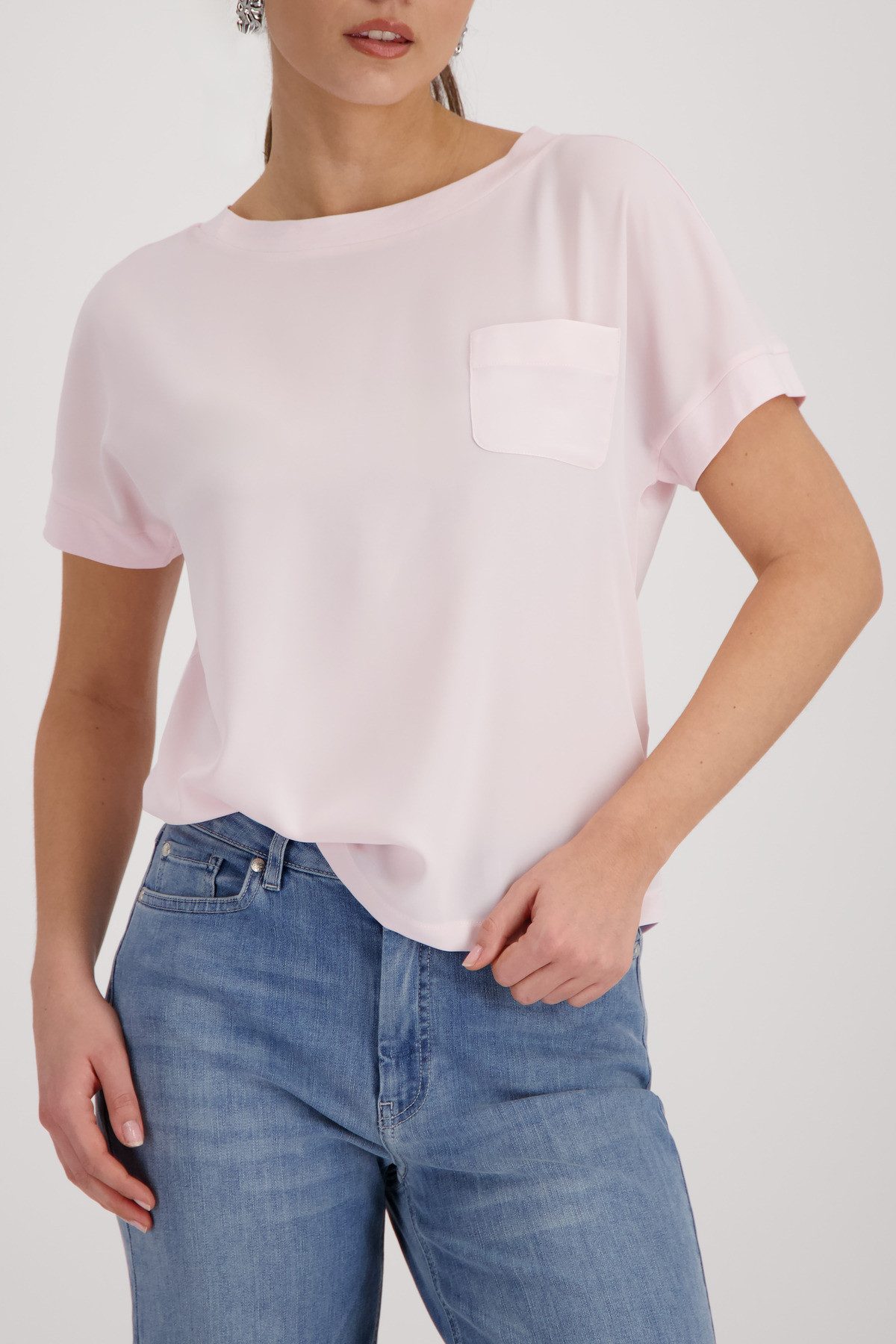 Monari Schlupfbluse Schluse Basic Schluse Regular fit mit Brusttasche