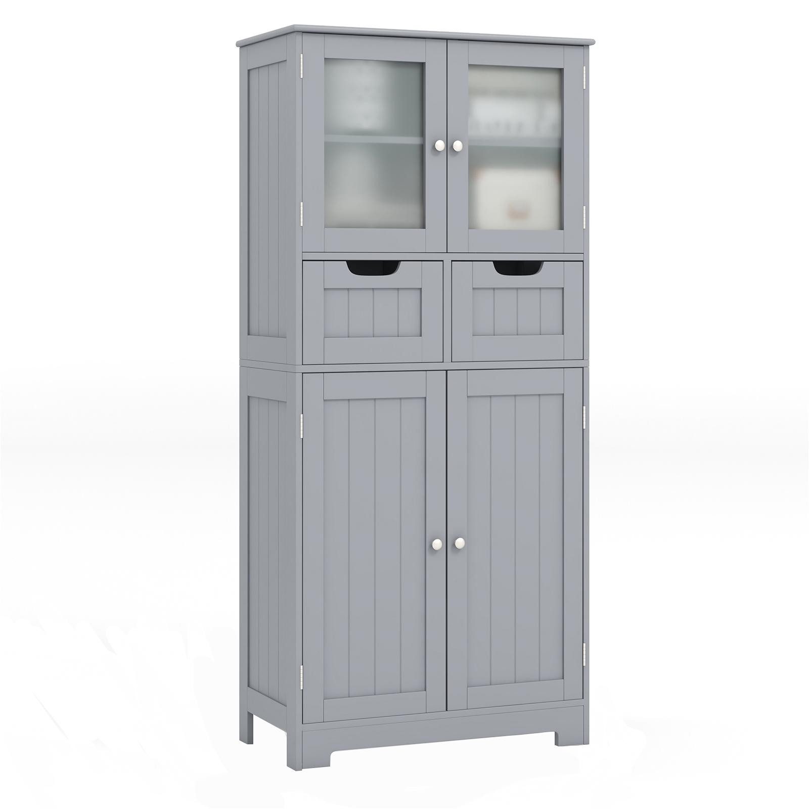 KOMFOTTEU Mehrzweckschrank Badezimmerschrank mit verstellbaren Regalen, günstig online kaufen