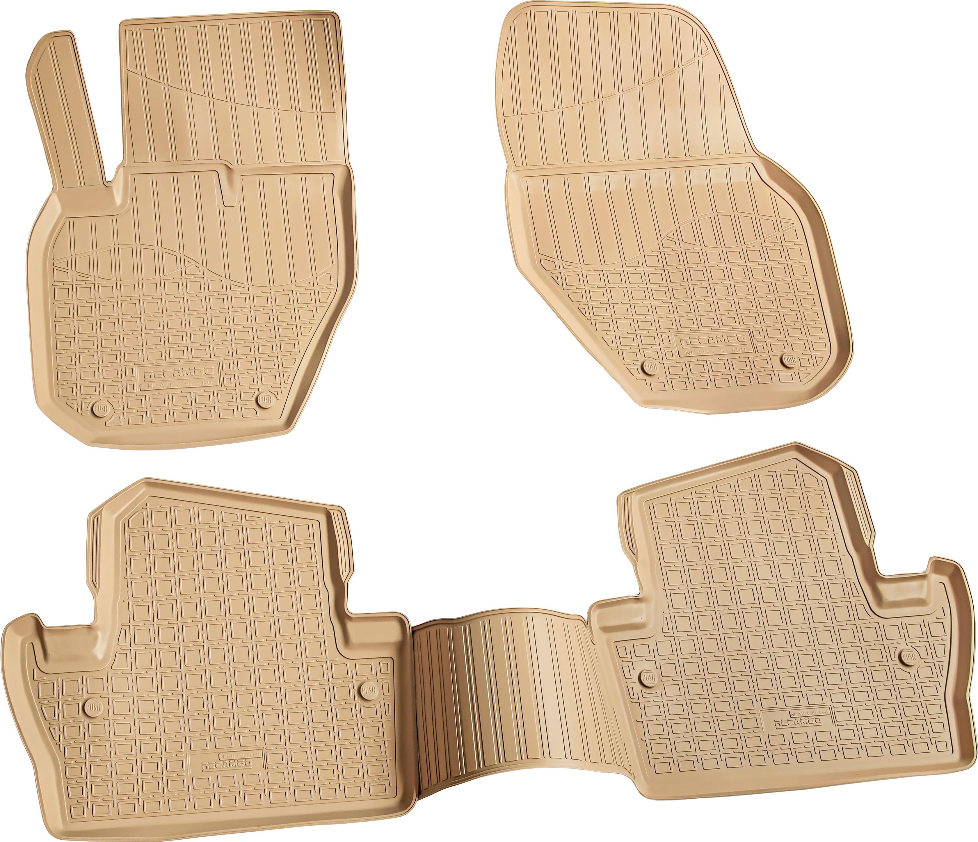 RECAMBO Passform-Fußmatten CustomComforts (4 St), für VOLVO S60, Y20 2010 - 2018, perfekte Passform