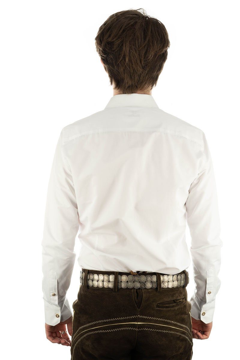 Langarmhemd Lexor Herren OS-Trachten Trachtenhemd mit Liegekragen