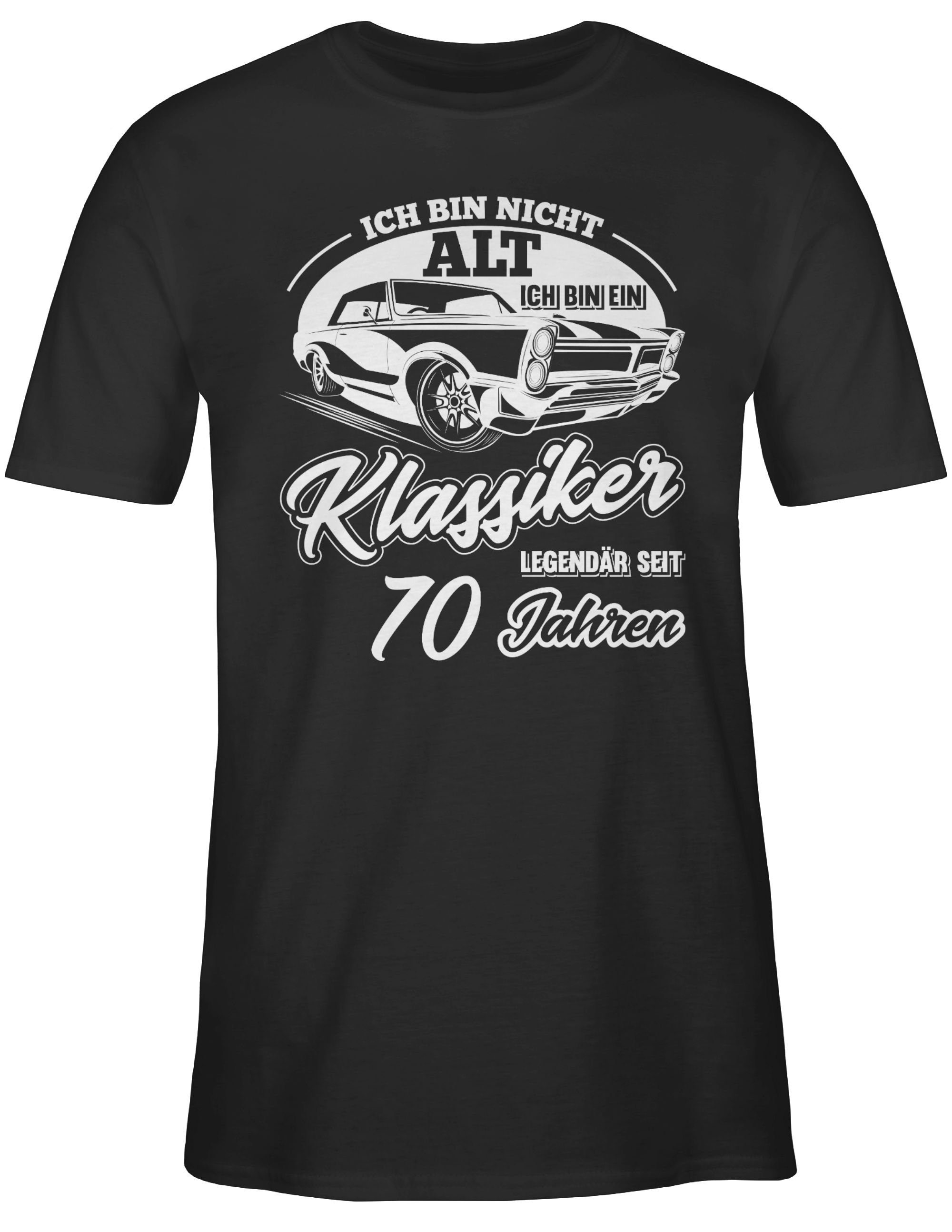 70. Shirtracer Klassiker Ich T-Shirt nicht Schwarz alt ein bin Siebzig Geburtstag ich bin 02