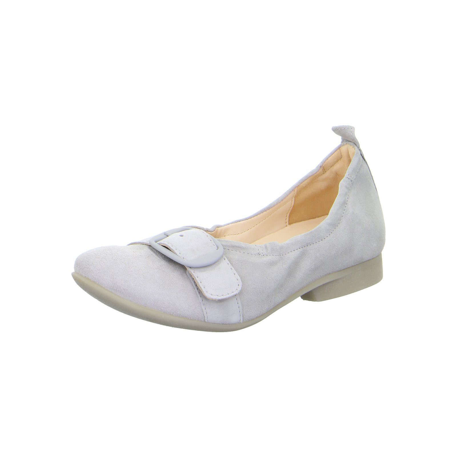 Think! Guad 2 - Damen Schuhe Ballerina Slipper Velours grau