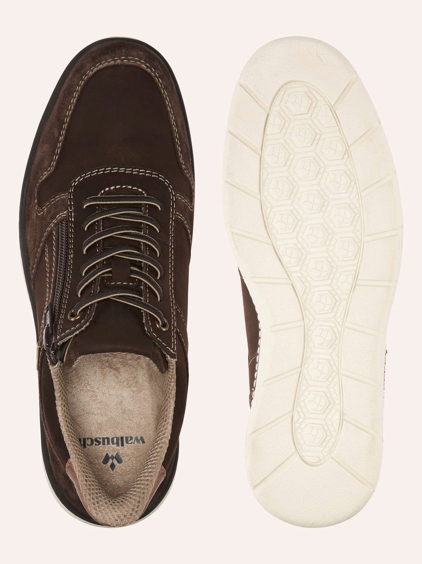 Walbusch Herren Wasserdichter Sneaker Leder Easy in Reißverschluss Sneaker Atmungsaktiv, schockabsorbierend, herausnehmbare Decksohle