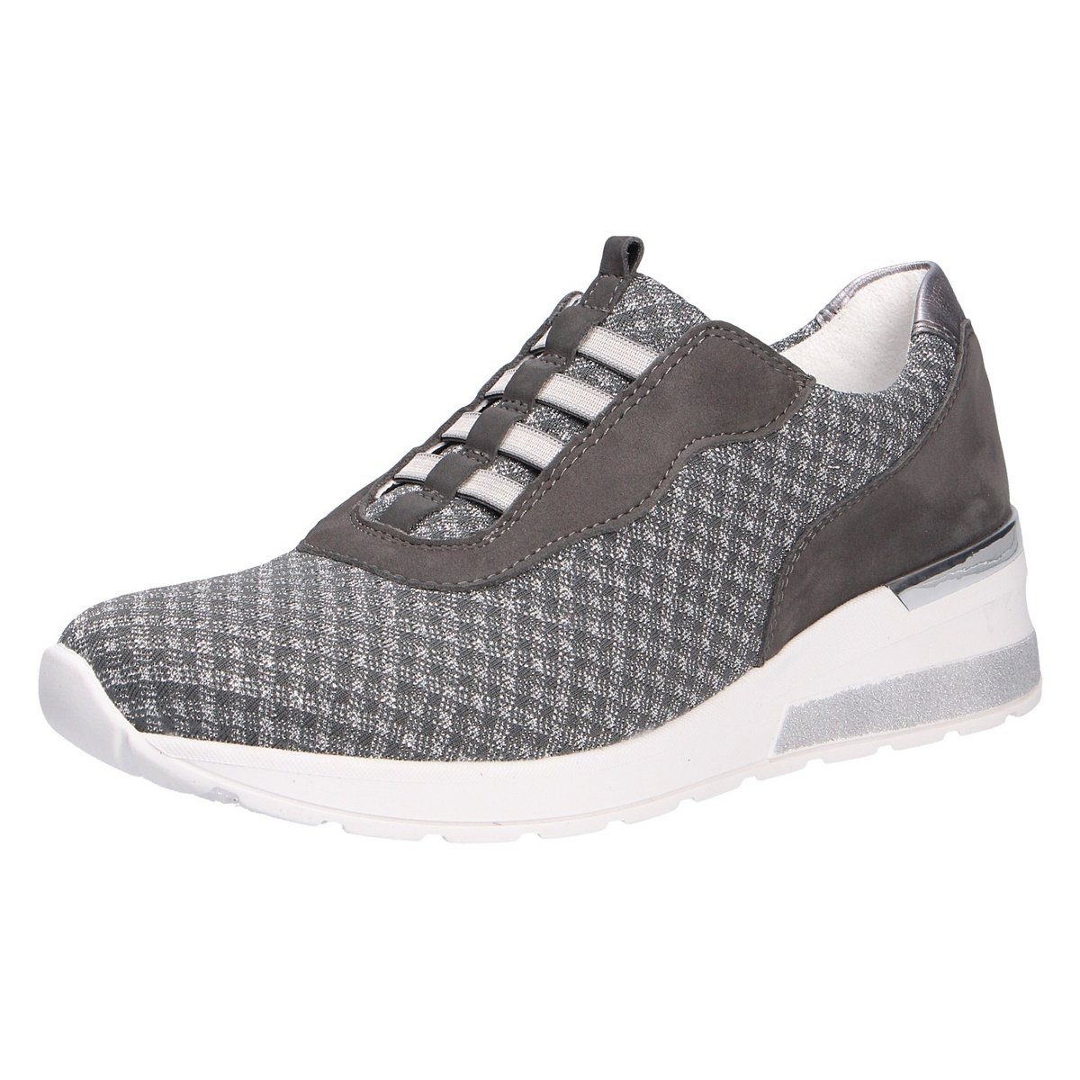 Freizeit Schnürer für Damen in basaltsilber Schnürschuh